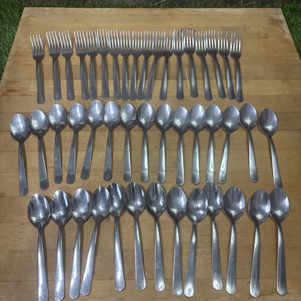 46 Pc Tramontina Brazil NSF 736 Stainless Flatware Forks & Spoons Replacement